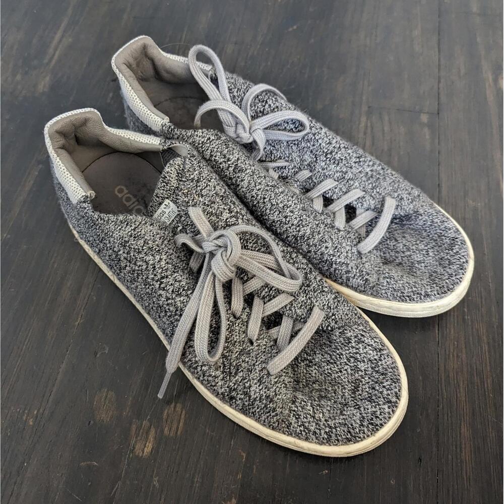 Adidas grey Primeknit wool Stan Smith sneakers